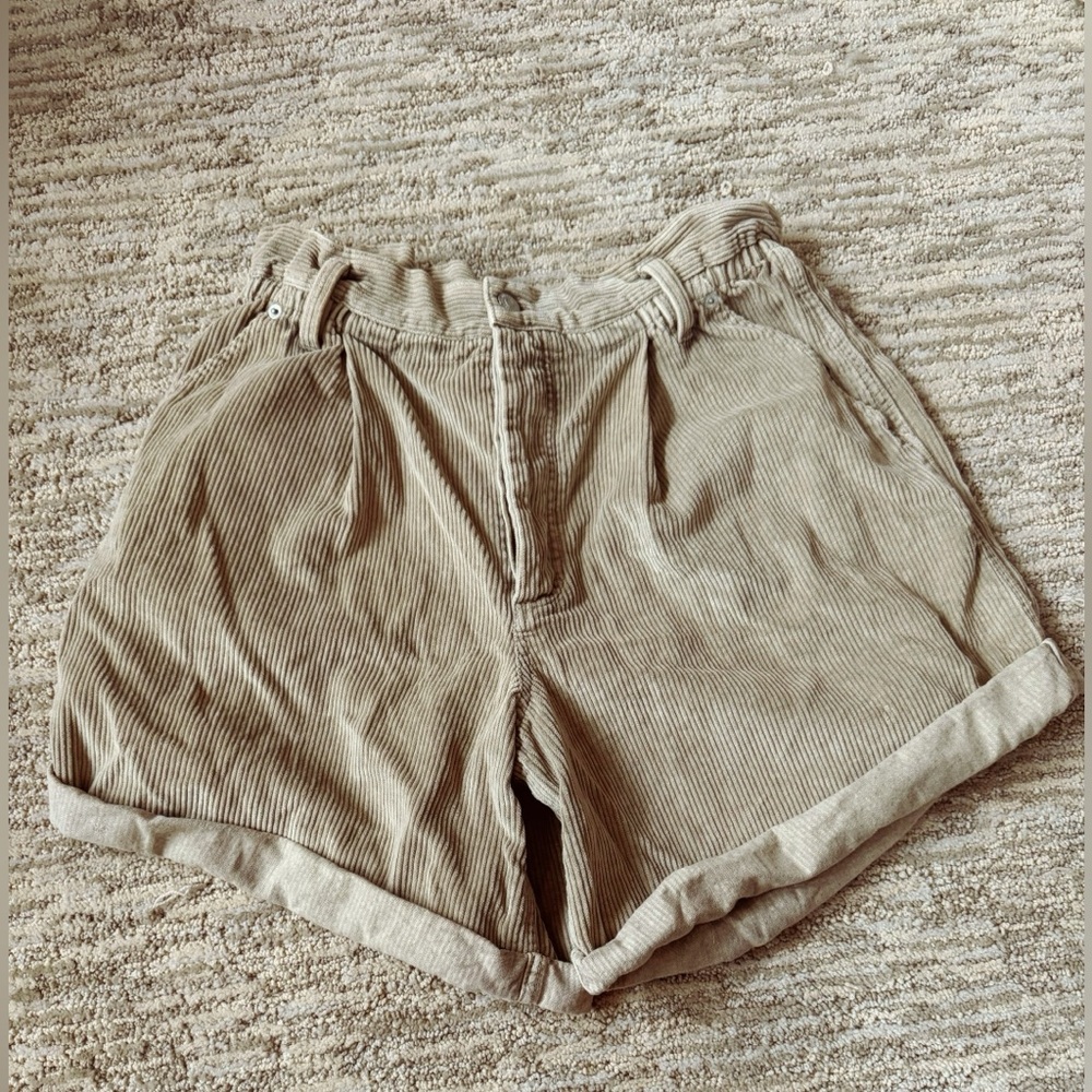 FREE PEOPLE CAMMIE SLOUCHY OVERSIZED CORD SHORTS S M - Picture 6 of 8